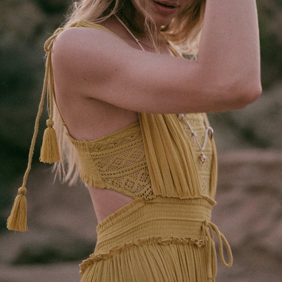 Free people Santa Maria Mossy Gold Maxi Dress - Picture 2 of 3